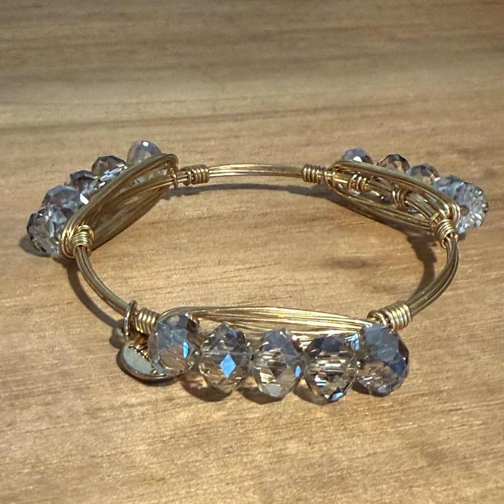 Bourbon and Boweties Gray Crystal bracelet